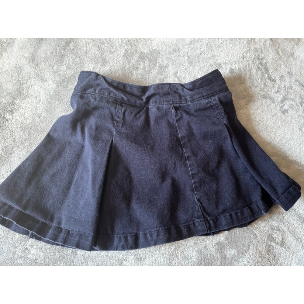 Gap Kids Girls Navy Blue Pleated Skirt Size 6 Regular